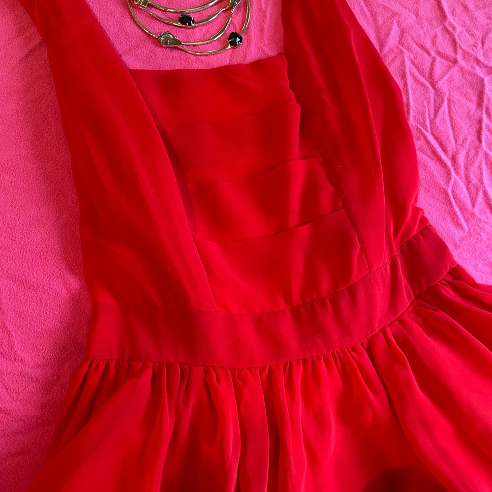 Red midi dress from ModCloth